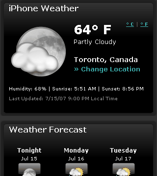 iphone move weather up