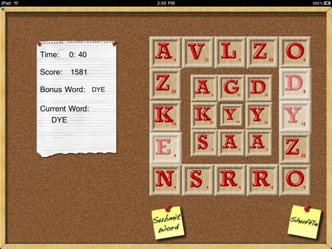 Wordulator on the iPad