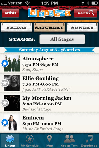 Lollapalooza Official iPhone App