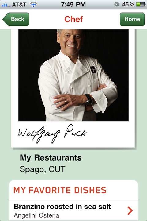 Chefs Feed iPhone app