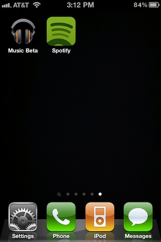 Google Music iPhone app Home Screen icon