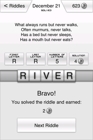 A Year of Riddles iPhone app review