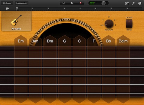 GarageBand for iPad Smart Guitar