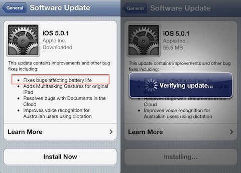 iOS 5.0.1 update