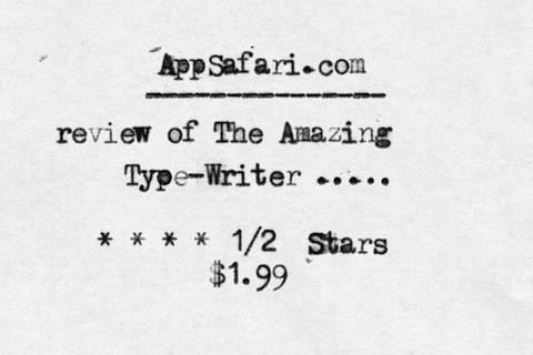 The Amazing Type-Writer iPhone app review