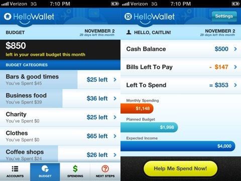 HelloWallet iPhone app review