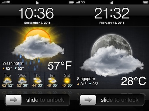 Lock Screen Weather iPhone app review