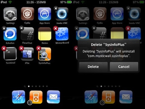 CyDelete jailbreak iPhone app review