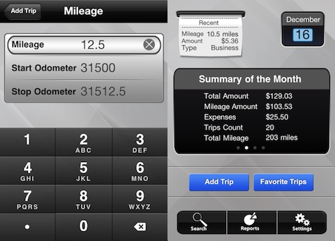 Trip Miles (Mileage log for Reimbursement or IRS) review